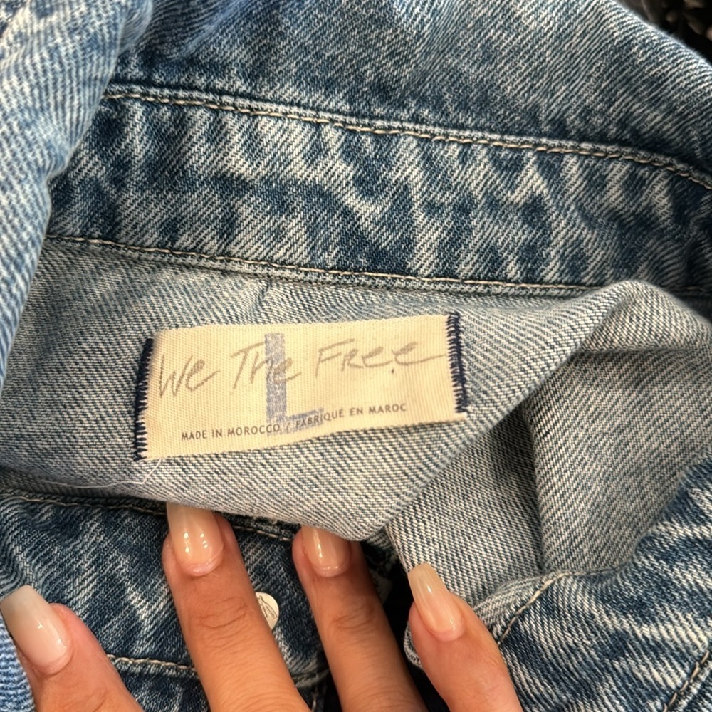 Free People Marci Denim Short Sleeve Jumpsuit - Picture 7 of 7